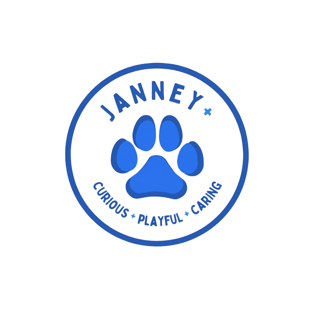 Janney+ badge: Curious, Playful, Caring